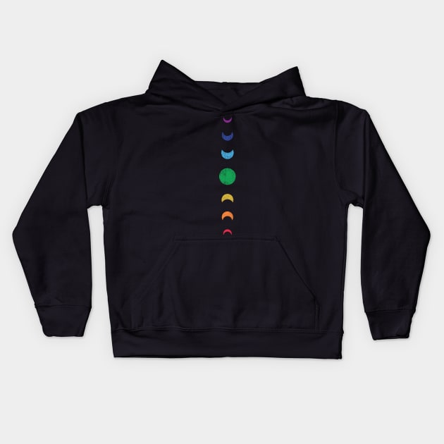 Moon Phase Chakra Kids Hoodie by Moon Phase Design